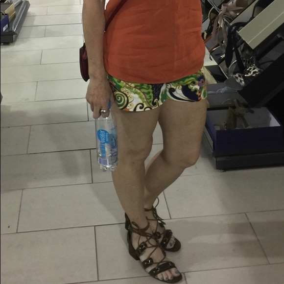 Saint Laurent Babies Otterproof Light Coffy suede gladiator lace up block heel - Picture 2 of 6